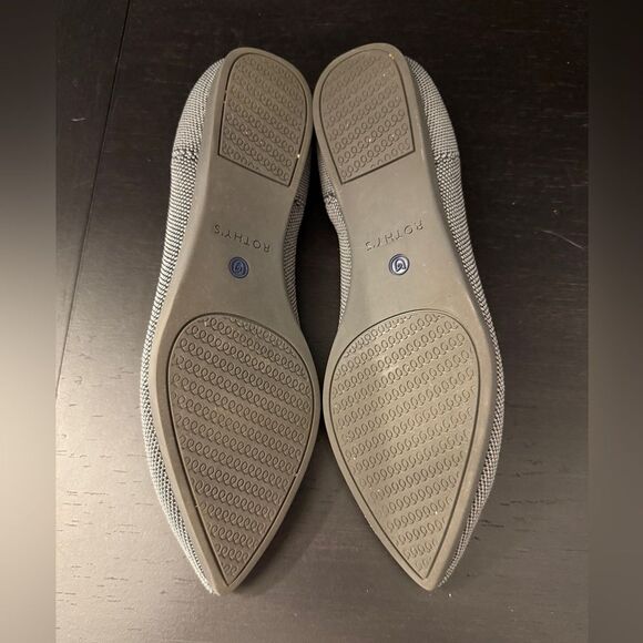 Rothy's The Point Cloud Gray Pointed Toe Knit Flats Women’s Size 8 - Picture 3 of 6